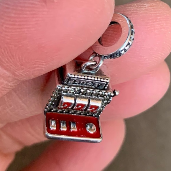 NWOT Lucky Casino Slot Machine Las Vegas Dangle Charm Sterling Silver 925 - Picture 8 of 16